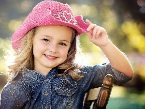 Pink, Hat, girl
