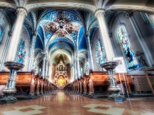 interior, HDR, Church