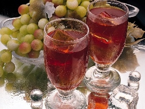 knuckle, Wine, Grapes, ice, glasses