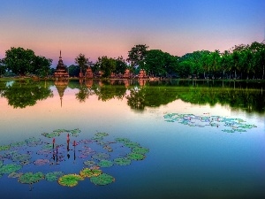 lake, Monument, Thailand
