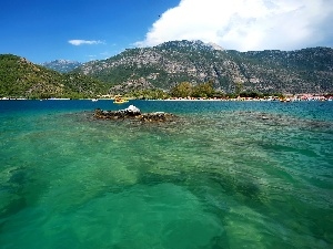 Mountains, Blue Lagoon, Turkey, sea, Oludeniz