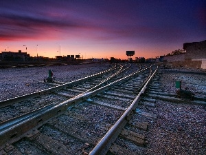 Night, switch, ##, railway