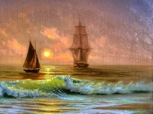 picture, sailboats