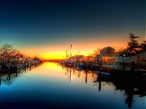 River, Great Sunsets, Harbour