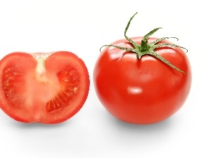tomato, section, Red