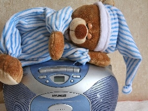 teddy bear, radio, Plush