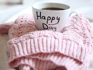 text, coffee, Sweater, cup