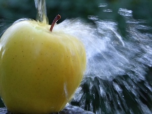 Apple, water, Yellow