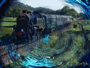 water, ##, Train, Wagons