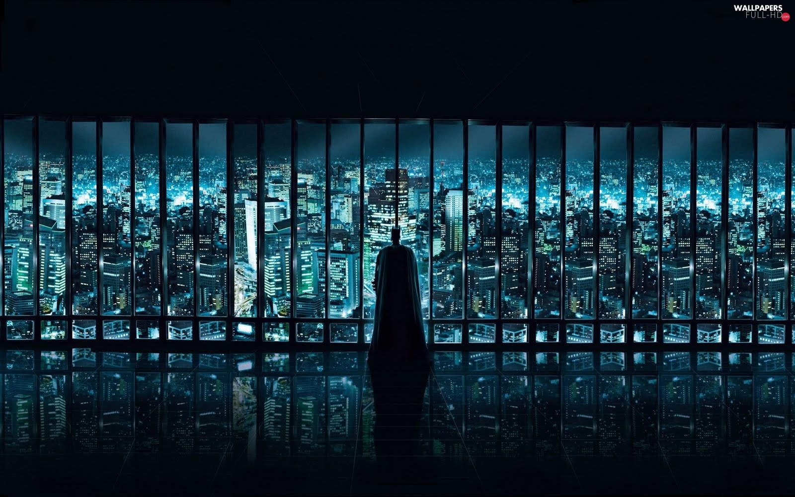 Batman, Town, Window, panorama - Full HD Wallpapers: 3200x2000
