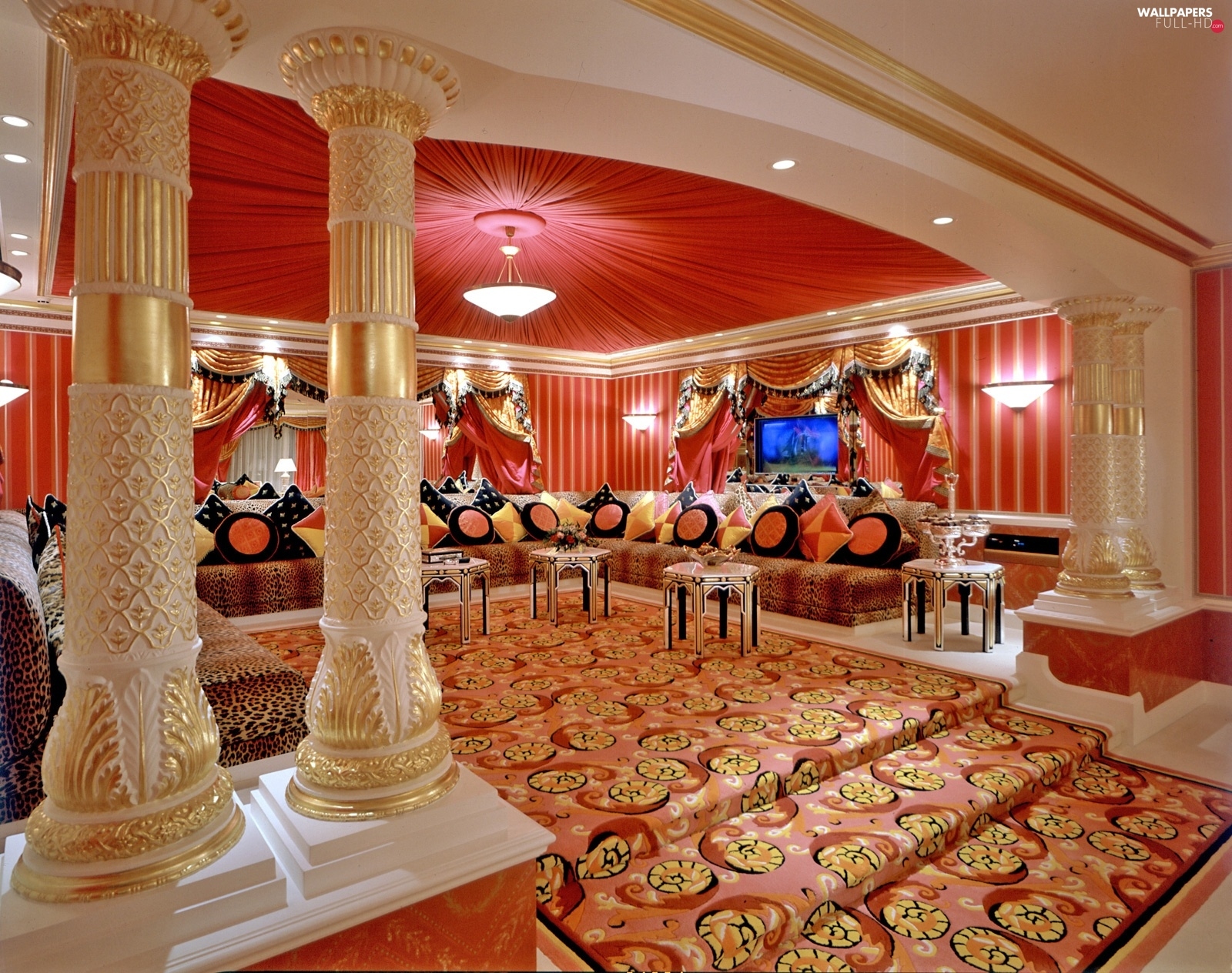 hall, luxury, Hotel hall - Full HD Wallpapers: 1600x1264